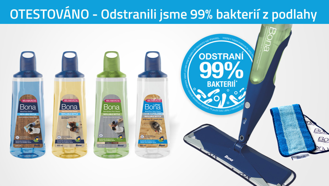 bona mop 99% odstrani bakterii